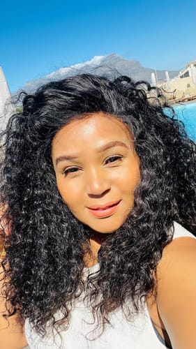 Customer photo review of 13a Machine Made: Bohemian Water Curl Double Drawn Wigs