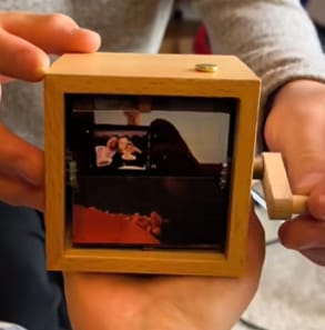 Customer photo review of Custom photo box with a crank
