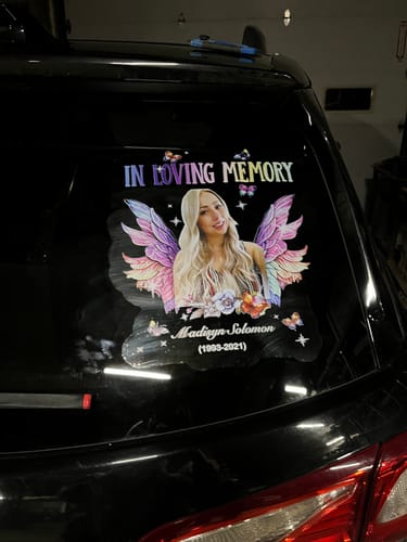 Customer photo review of In Loving Memory - Personalized Memorial Decal