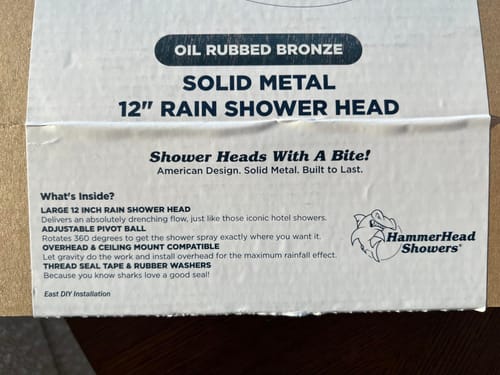 Customer photo review of 12 Inch Rain Shower Head
