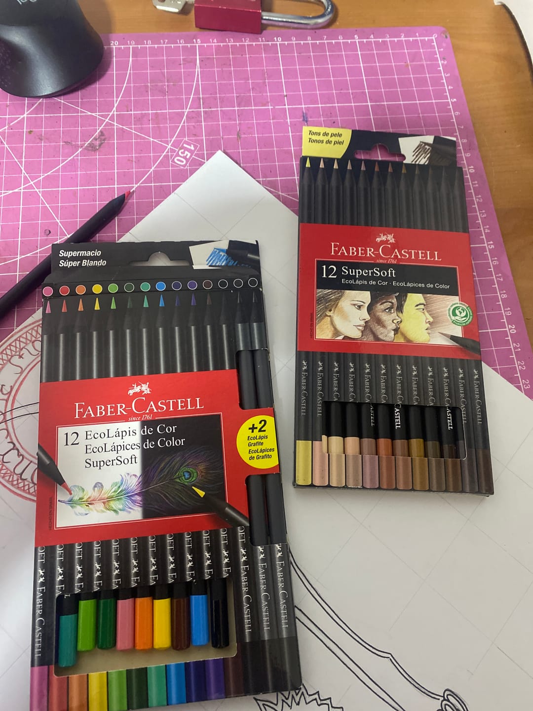 Customer photo review of Faber Castell SuperSoft - Set 12 Lápices de Colores