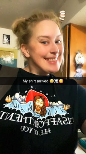 Customer photo review of Disappointments All Of You Old School Tattoo Tee