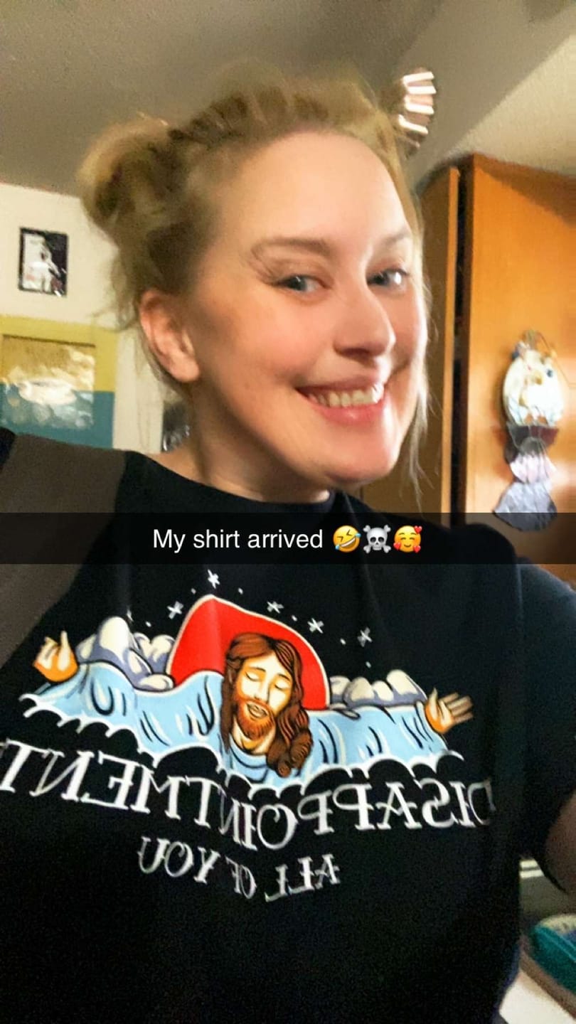 Customer photo review of Disappointments All Of You Old School Tattoo Tee