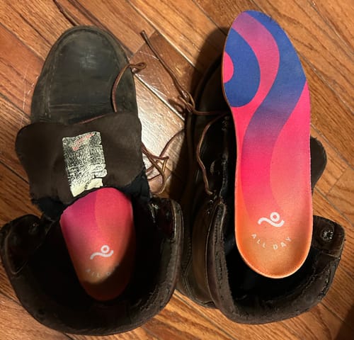 Customer photo review of All Day Comfort Casual Insoles