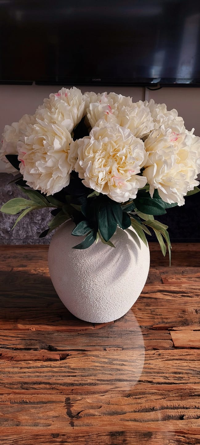 Customer photo review of Zoe Ceramic Vase - Beige