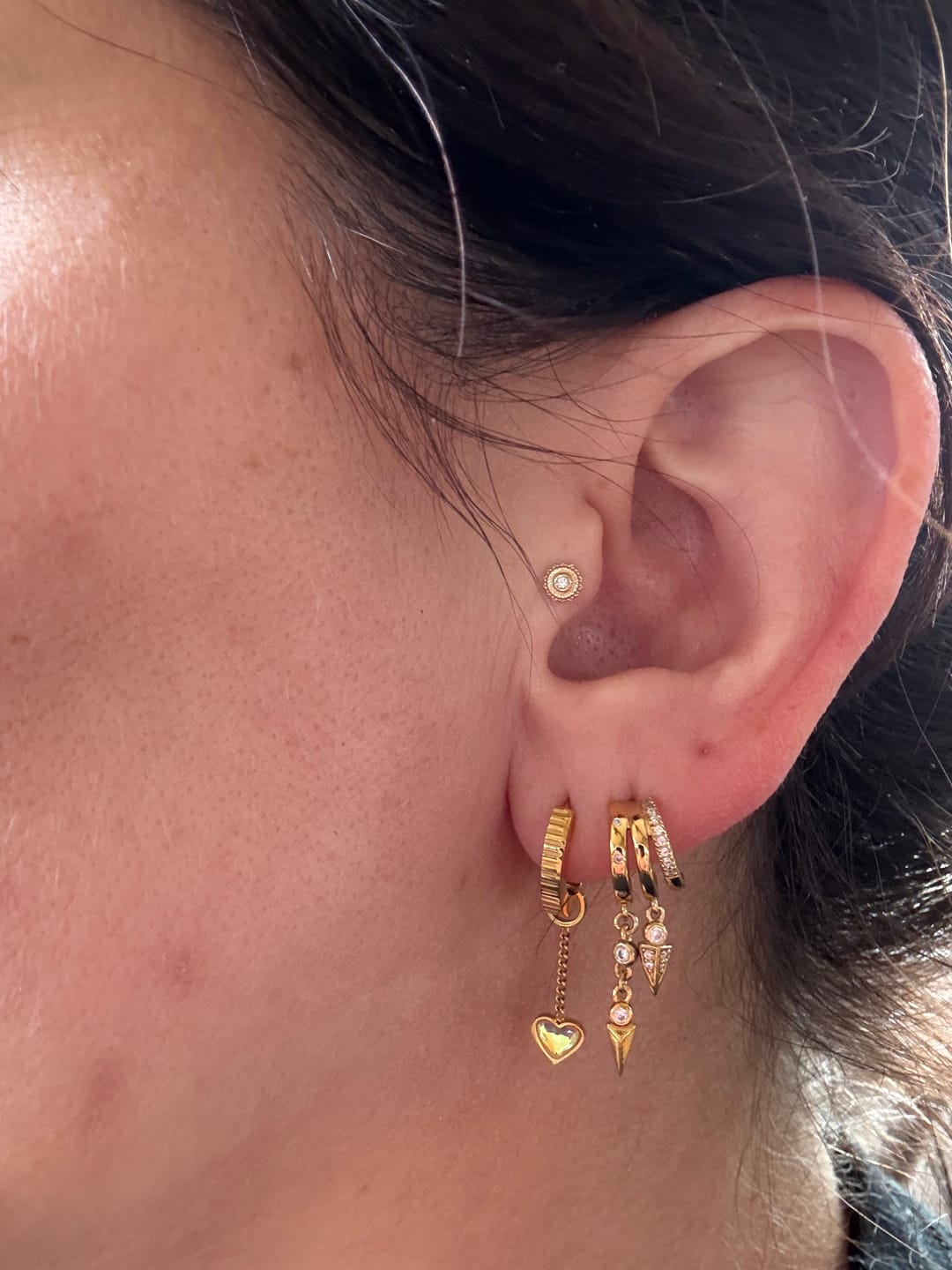 Customer photo review of Sienna Illusion Earrings