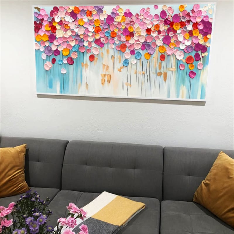 Customer photo review of Colorful Abstract Textured Painting Canvas #AT024