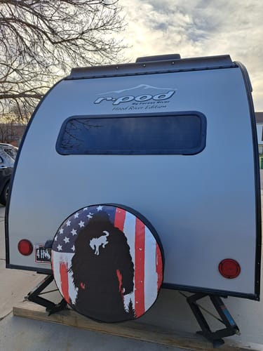 Customer photo review of American Flag Bronco Sasquatch Spare Tire Cover Custom Designed for Ford Broncos