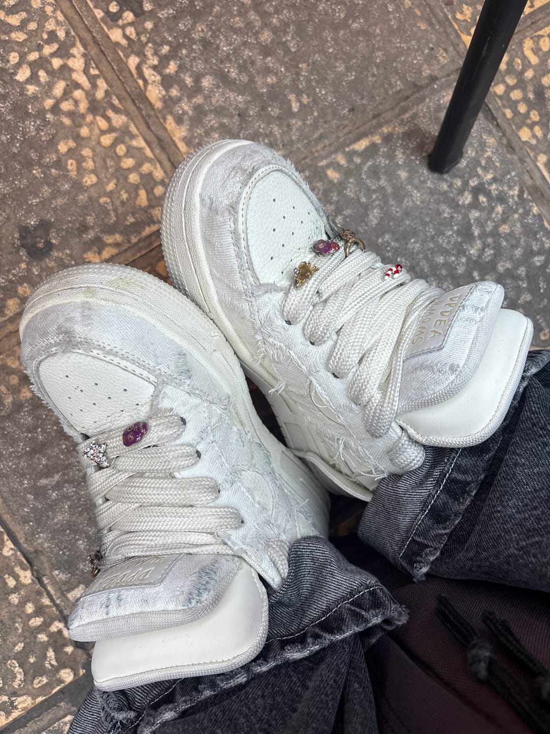 Customer photo review of Double Tongue Sneakers