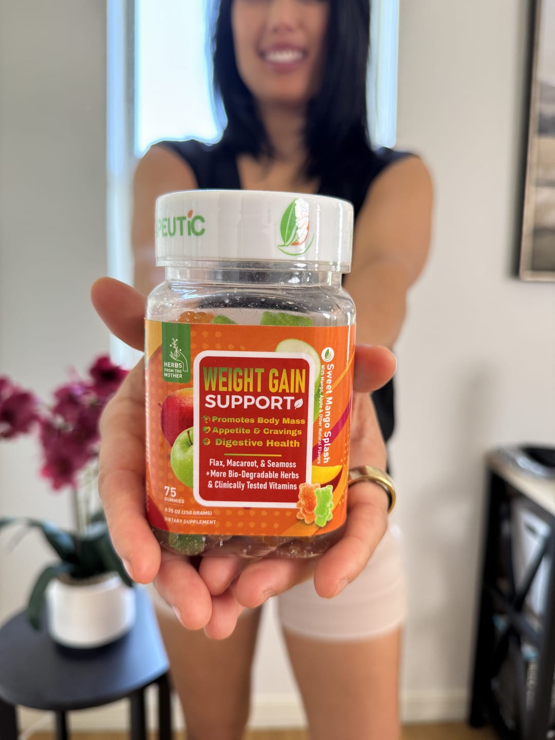 Customer photo review of Herbapeutic Weight Gain Gummies