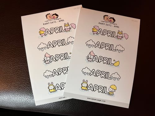 Customer photo review of Rainy Days - Months 2 Planner Stickers