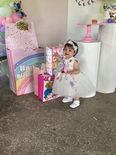 Customer photo review of Baby Girl Butterfly Beauty Pageant Dress Toddler Girls Christening Dresses