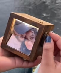 Customer photo review of Custom photo box with a crank