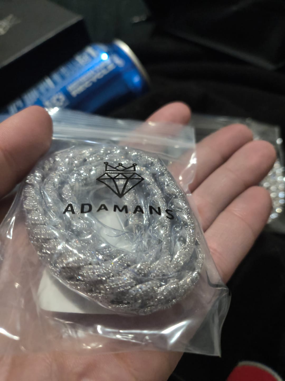 Customer photo review of 8mm Iced Cuban Link Chain - White Gold