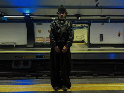 Customer photo review of Stand Collar Pleated Short Leather Jacket