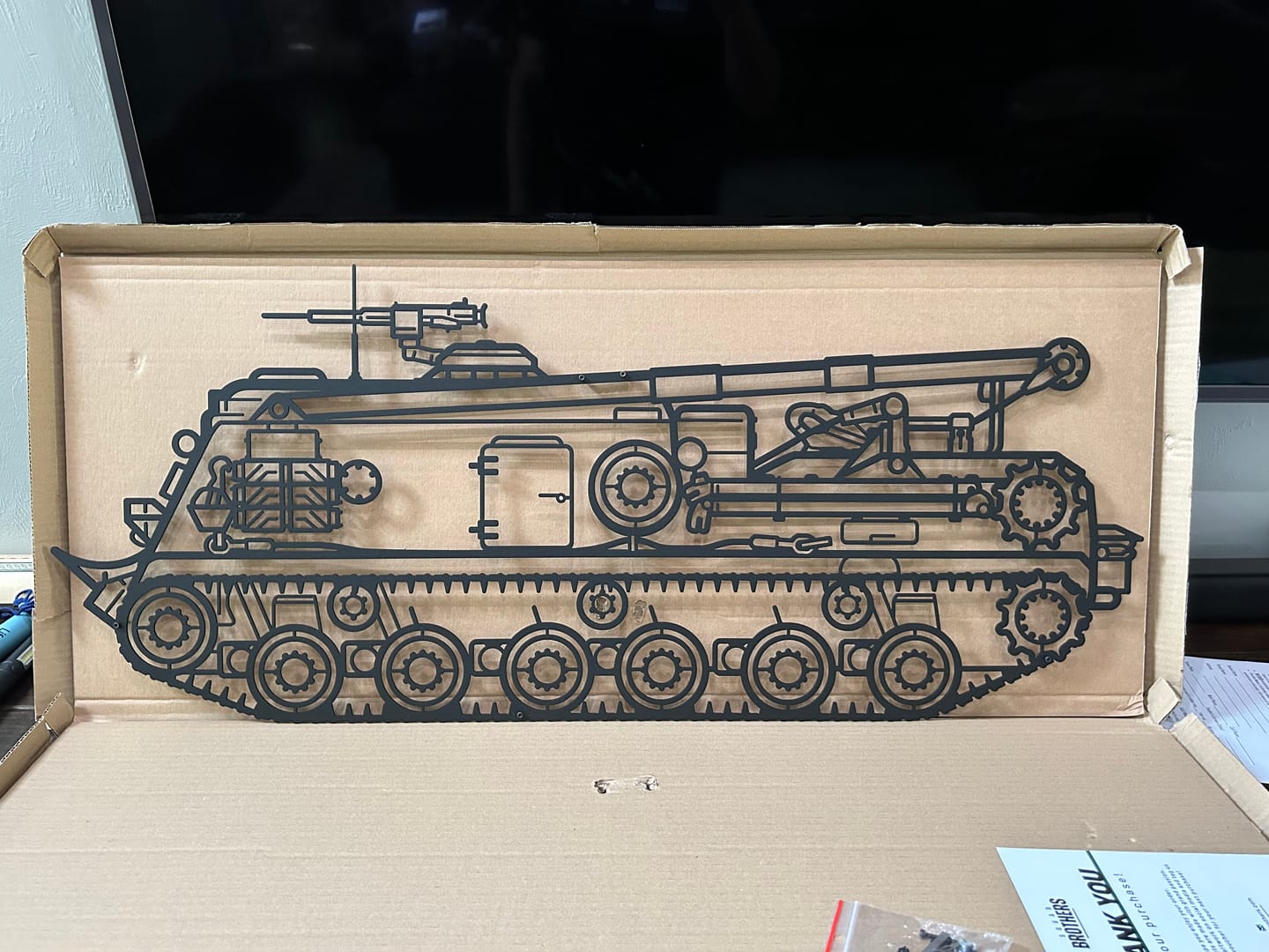 Customer photo review of M88A2 Hercules Silhouette Metal Wall Art