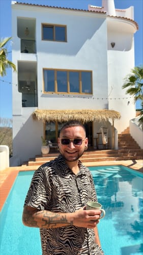 Customer photo review of Chemise boutonnée à manches courtes à imprimé tigre d'été vintage pour hommes