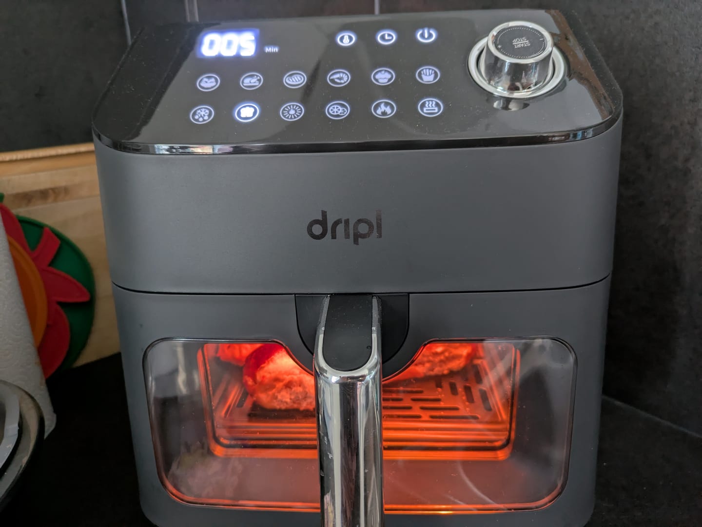 Customer photo review of Dripl Heißluftfritteuse 5,7L mit LCD Touchscreen