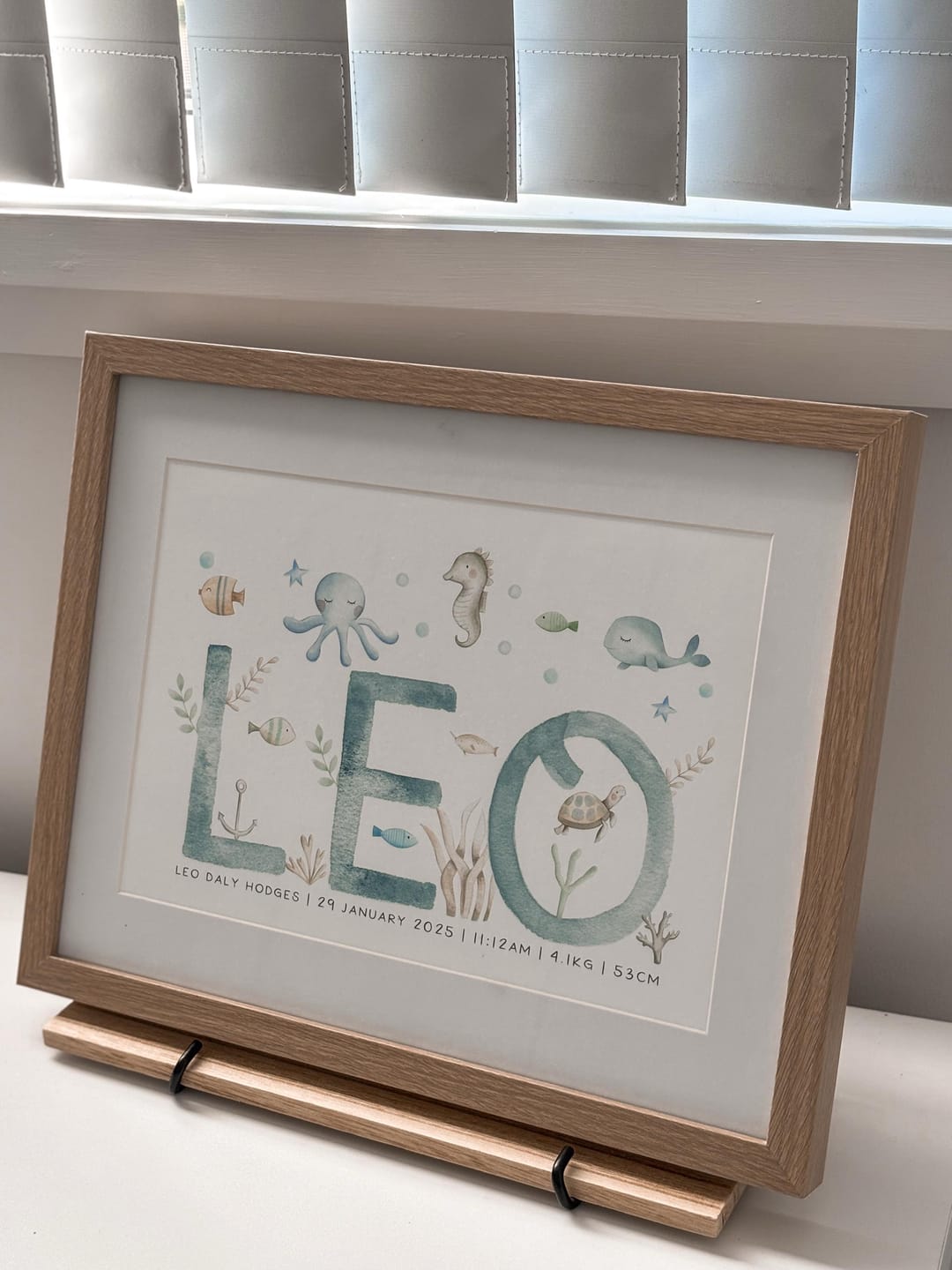 Customer photo review of Sea Animals Name Print