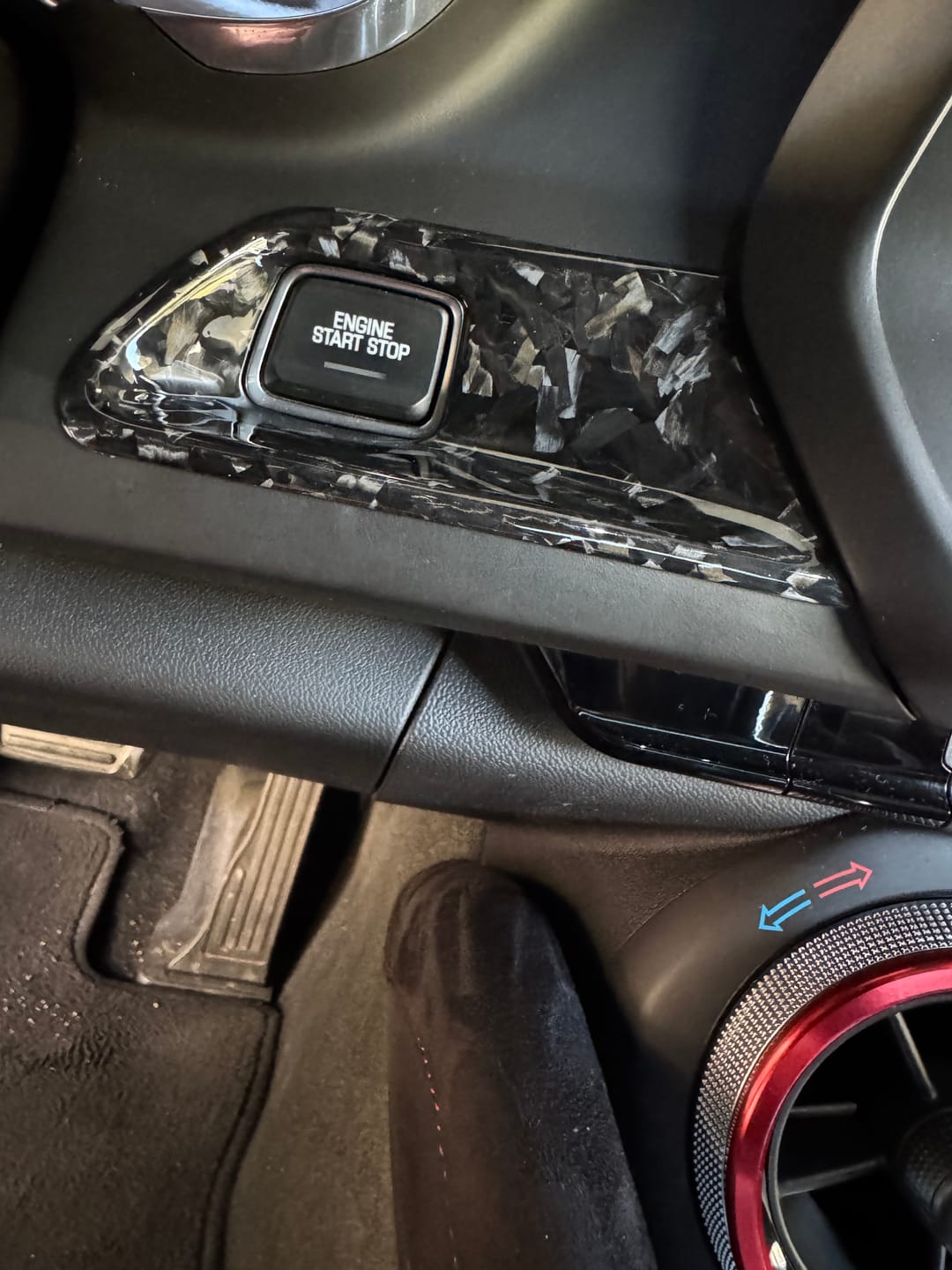 Customer photo review of 2016-2024 Camaro Start Stop Engine Button Surround Trim Cover