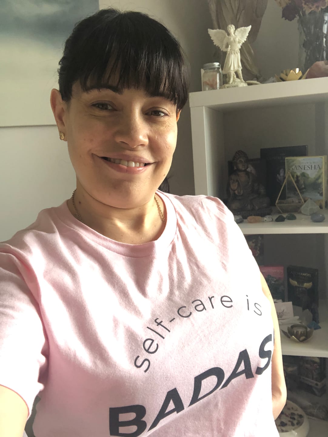 Customer photo review of Self-Care Is Badass T-Shirt