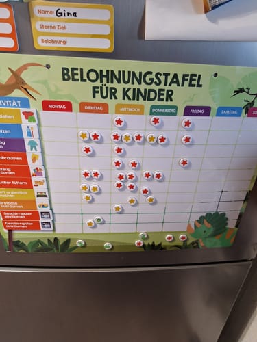 Customer photo review of Edubini Magnetische Belohnungstafel