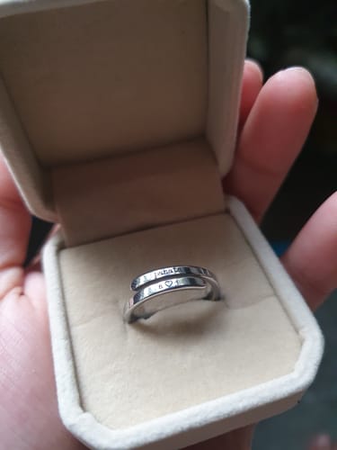Customer photo review of Printave™ Personalized 2 Layers Ring