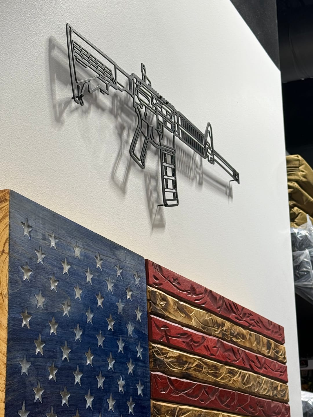 Customer photo review of AK-47 Silhouette Metal Wall Art