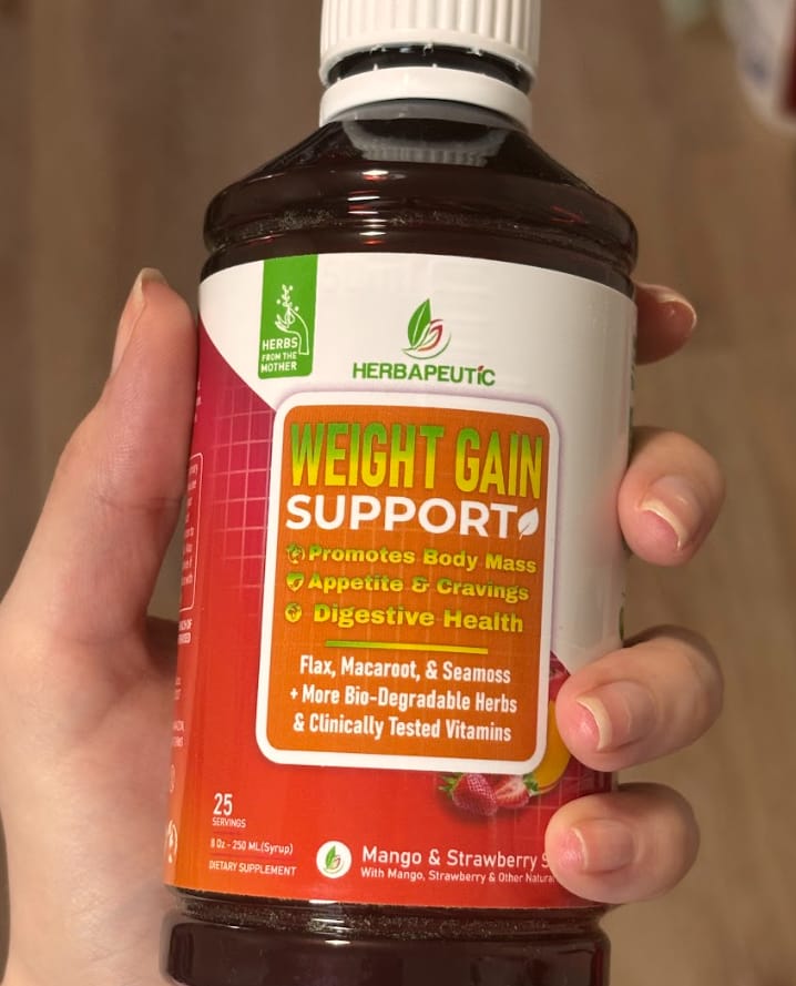 Customer photo review of Herbapeutic Weight Gain Syrup