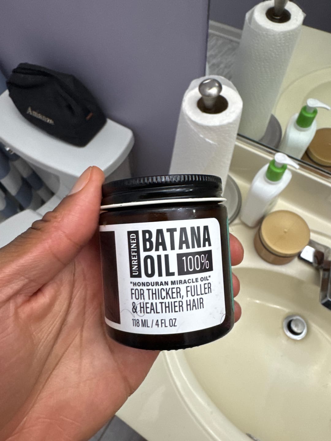 Customer photo review of 100% Unrefined Batana Oil 4 oz