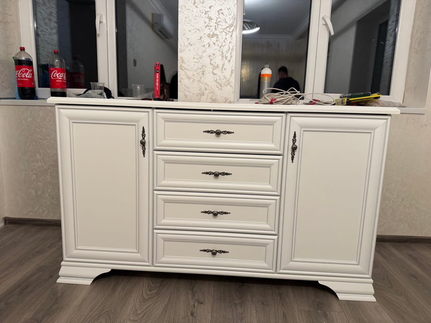 Customer photo review of Comoda IDENTO, alb, PAL, 155x45x90 cm