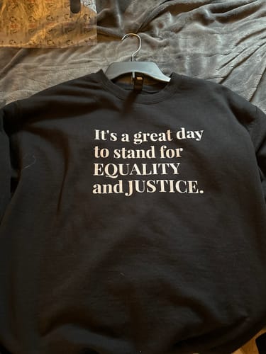 Customer photo review of Justice Unisex Sweatshirt