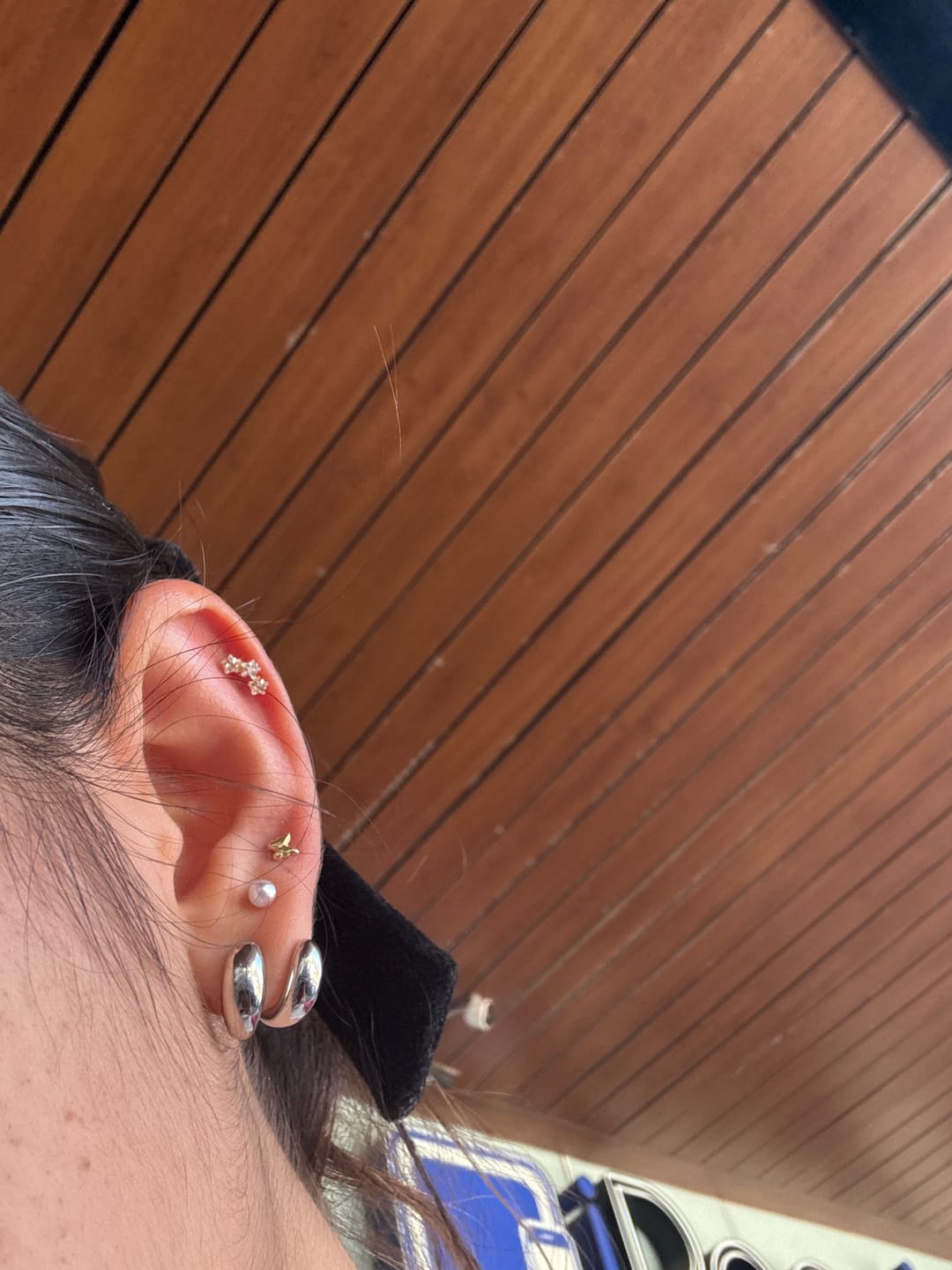 Customer photo review of Par Arete Doble Tipo Ear Cuff