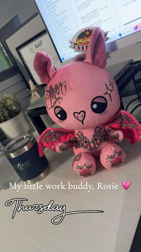Customer photo review of Rosie the Bat Plushie