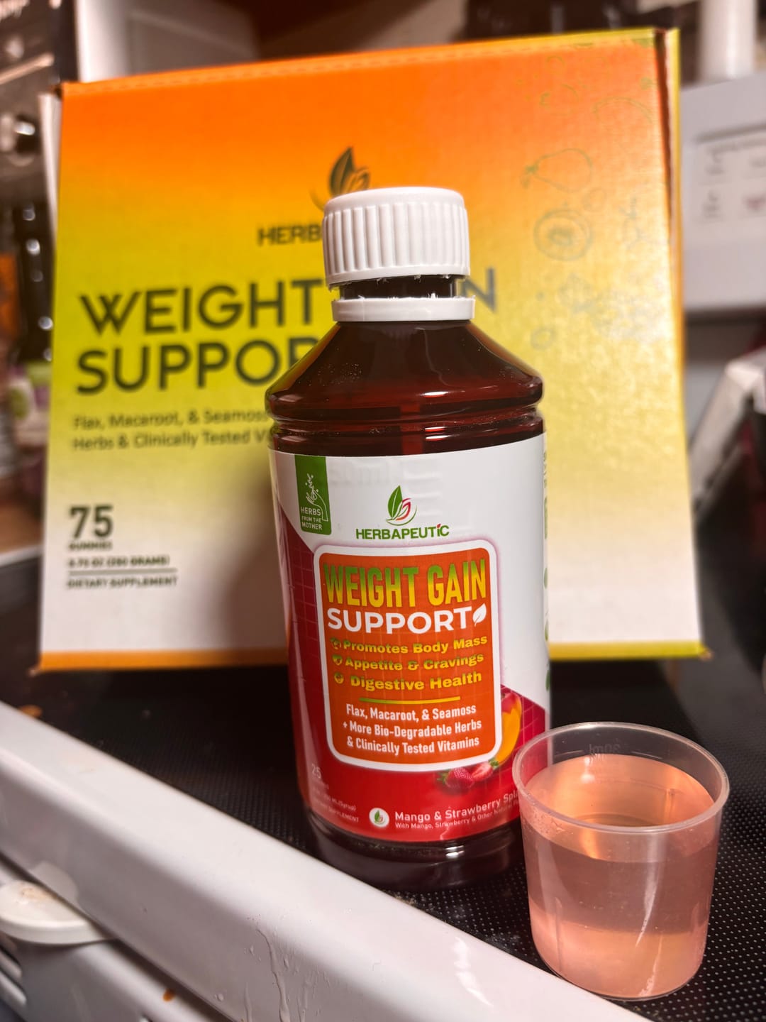 Customer photo review of Herbapeutic Weight Gain Syrup