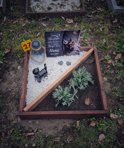 Customer photo review of Katzen Gedenktafel mit Foto & Spruch (UV- & Wetterfest)