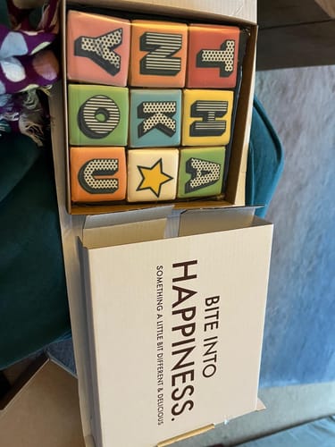 Customer photo review of Thank You Tile Biscuit Box