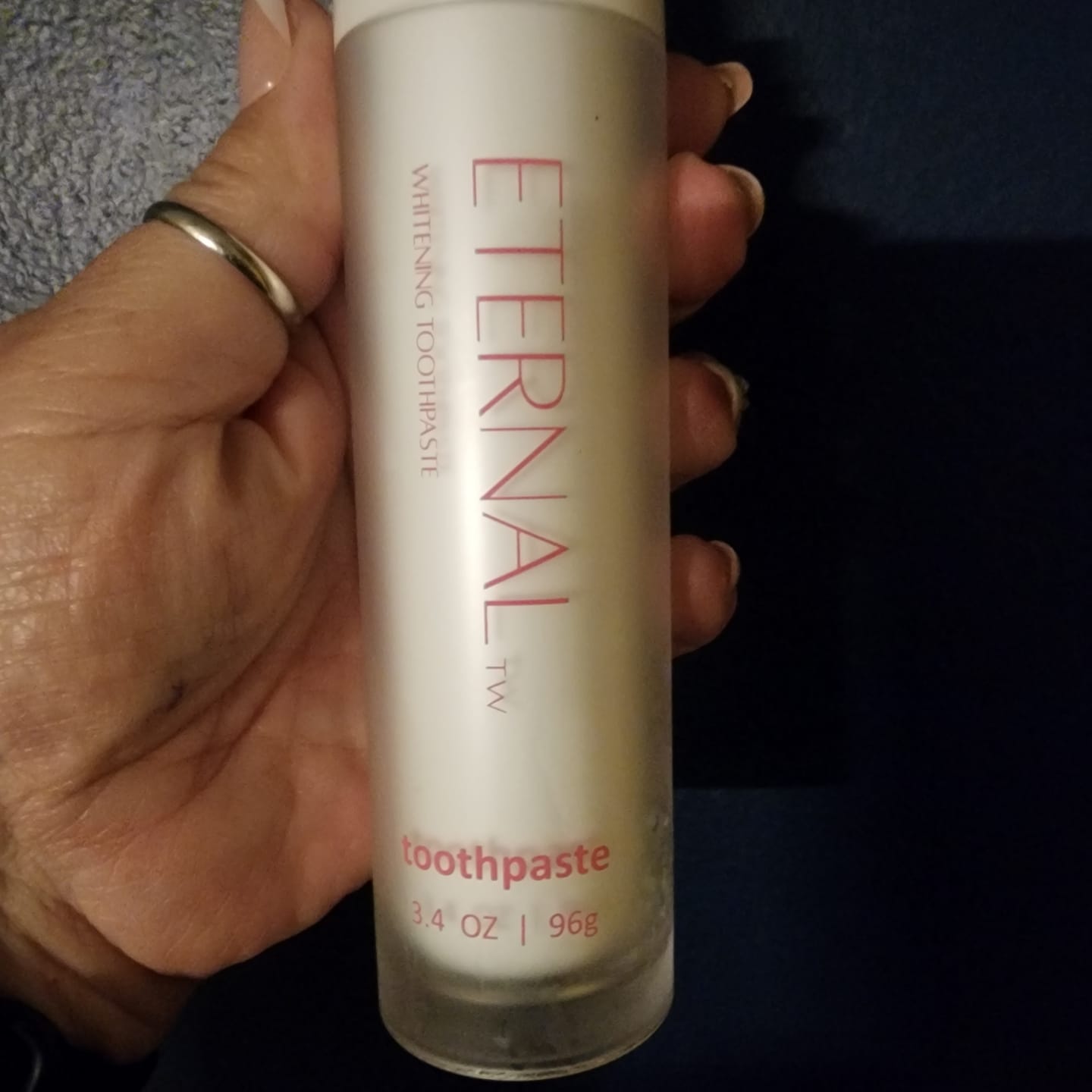Customer photo review of Whitening Bubble Mint Toothpaste
