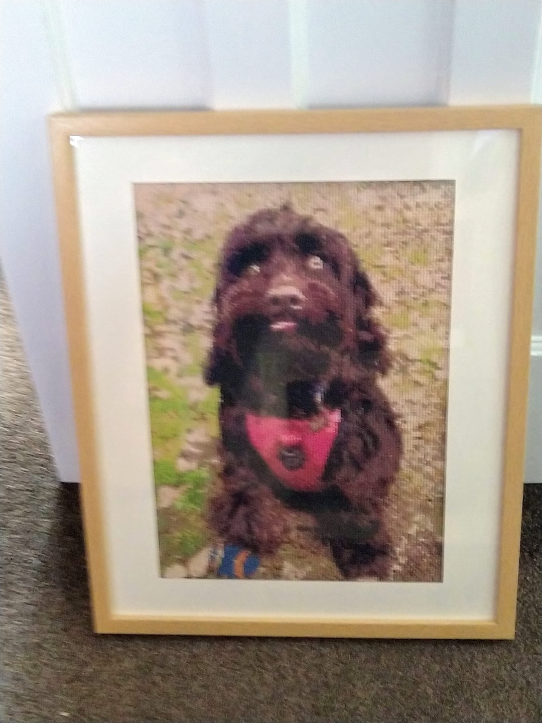 Customer photo review of Personalised Crystal Art Canvas Kit