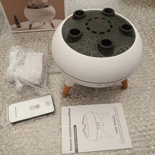 Customer photo review of Aroma Diffuser Humidifier Night Light Mushroom Mist Dynamic Remote Control Timing