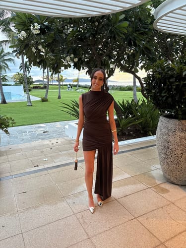 Customer photo review of Remi Pump Vinylite & Gold Metallic Patent Leather