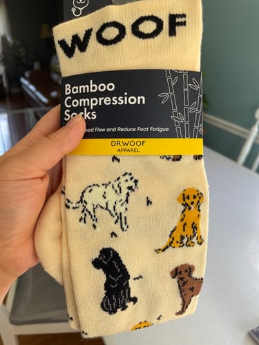 Customer photo review of Labradors Bamboo Compression Socks