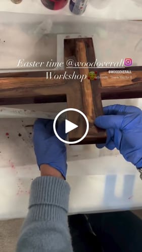 Customer video review of 20x10x1" Cross Silicone Mold For Epoxy Resin - Large Cross Mold
