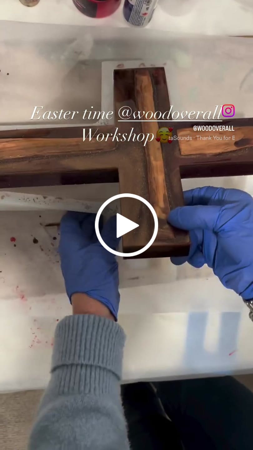 Customer video review of 20x10x1" Cross Silicone Mold For Epoxy Resin - Large Cross Mold