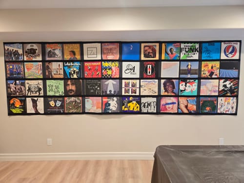 Customer photo review of 12" Vinyl Record Display Frame - LP Wall Storage