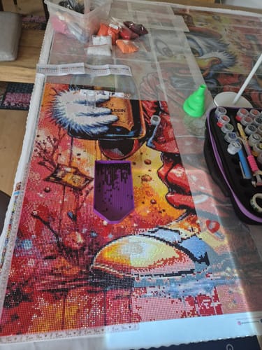 Customer photo review of 5D Diamond Painting mit AB-Effekt – Millionär Party