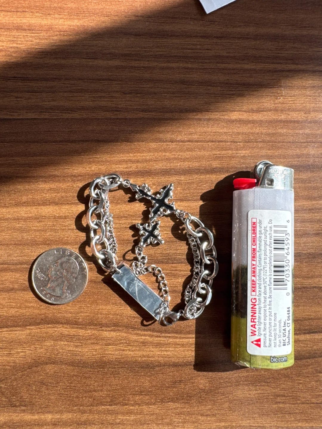 Customer photo review of Flame Cross Bracelet