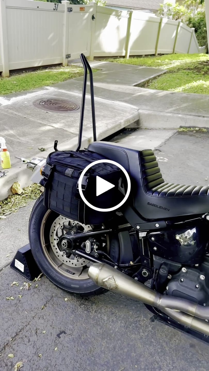Customer video review of Iron Born Blade 25" Sissy Bar for Harley Softail Low Rider S FXLRS Matte Black