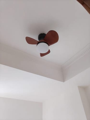 Customer photo review of WOW Small Flush Mount Ceiling Fan Lamp-wow5114