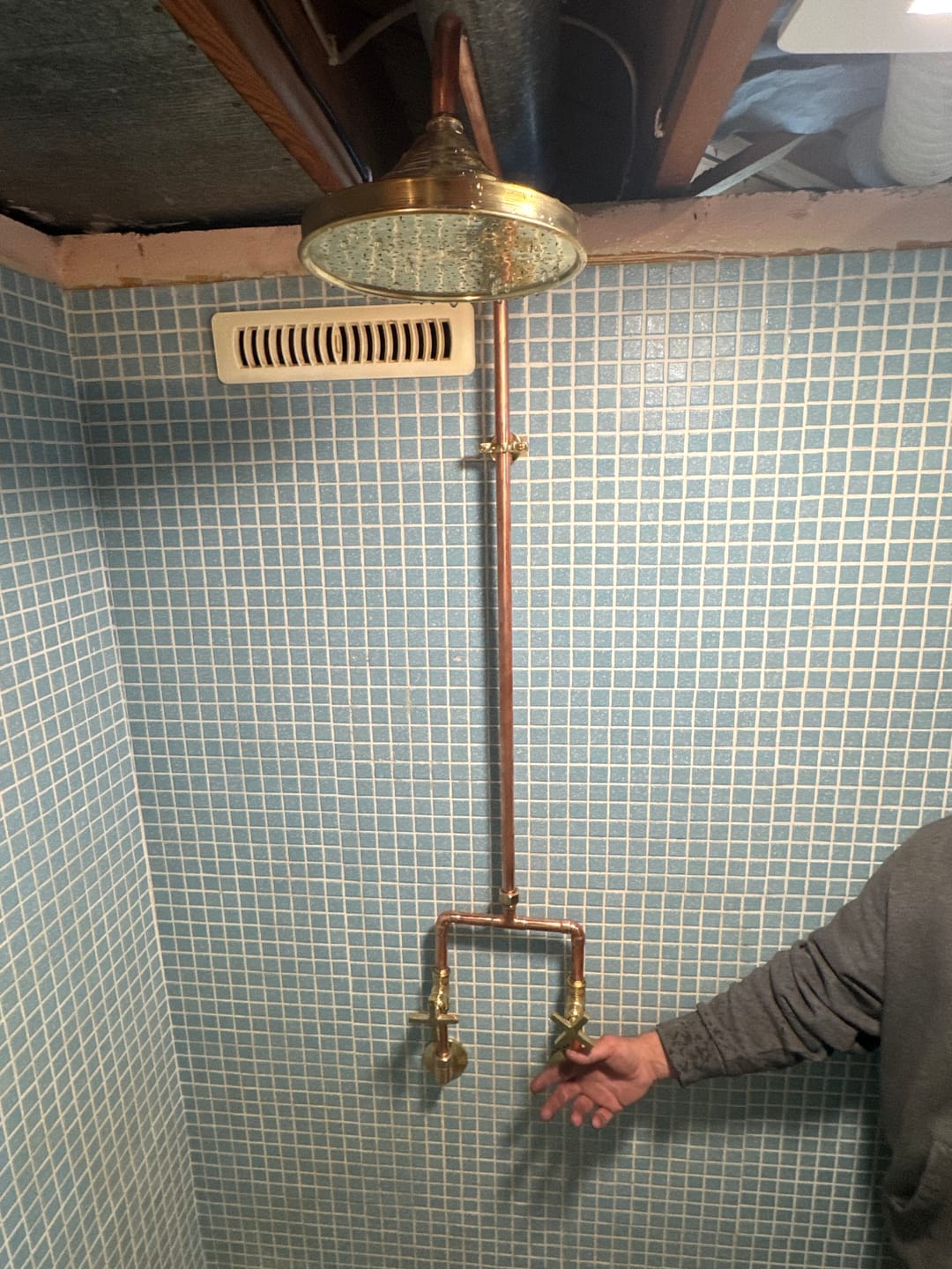 Customer photo review of Antique Copper Shower System #VFK184
